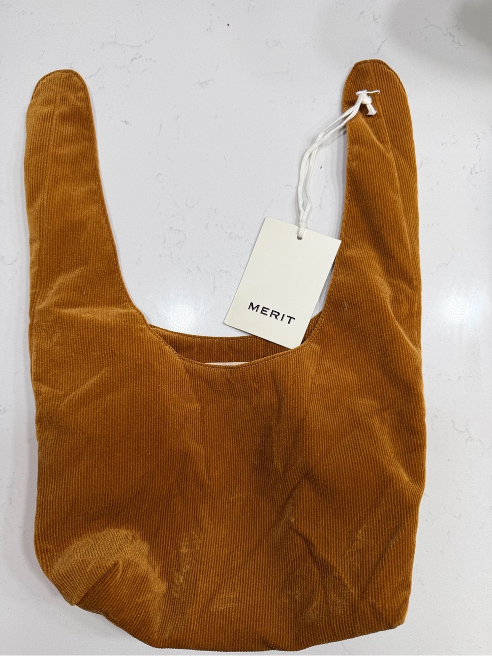 Merit Corduroy Shoulder Bag in Mustard Brown